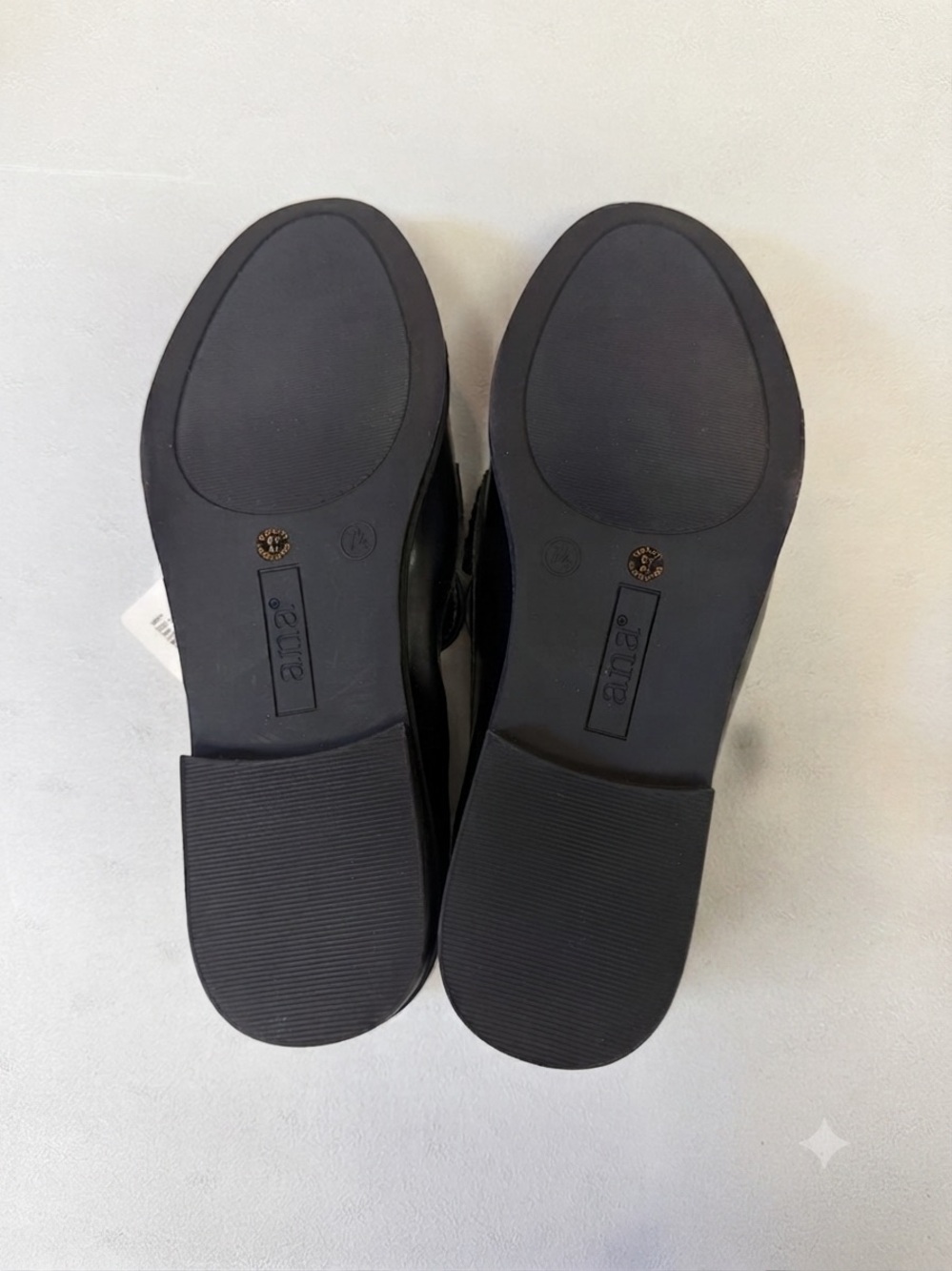 a.n.a Ana Luella Black Leather Penny Loafers - Picture 8 of 8